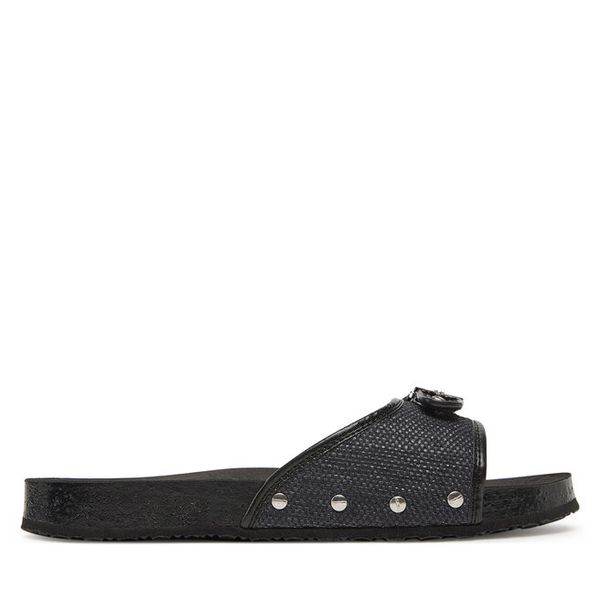 Klapki Scholl. Czarne klapki damskie Scholl, bez wzorów, bez obcasa, bez zapięcia. Za 226.99 zł.