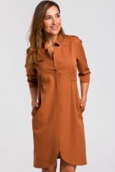 Sukienka marynarka elegancka żakietowa asymetryczna midi brązowa. Brązowe marynarki i żakiety damskie Stylove, do pracy, xl, bez wzorów, biznesowe, z asymetrycznym kołnierzem, bez ramiączek, midi, asymetryczne. Za 329.00 zł.