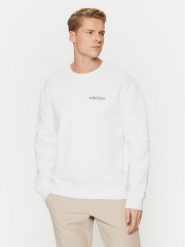 Guess Jeans Bluza M4YQ17 K9V31 Biały Regular Fit. Białe bluzy męskie Guess Jeans, m, z aplikacjami, z bawełny, bez ramiączek, bez kaptura. Za 299.00 zł.