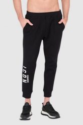 DSQUARED2 Czarne długie spodnie dresowe męskie z białym logo icon, Rozmiar 3XL. Czarne spodnie sportowe męskie Dsquared2, l, bez wzorów, z dresówki. W wyprzedaży za 999.99 zł.