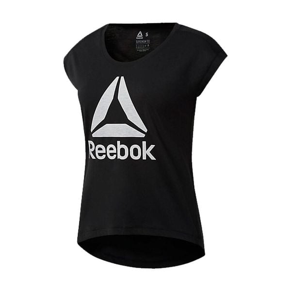 Koszulka treningowa damska Reebok Workout Ready Supremium 20. Czarne bluzki damskie Reebok, s, bez wzorów, sportowe, bez kołnierzyka, bez ramiączek. Za 146.00 zł.