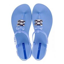 Dużone Sandały Klasy Ipanema Damskie. Niebieskie sandały damskie Ipanema, bez wzorów, z materiału, bez obcasa, bez zapięcia. Za 188.99 zł.
