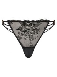 Hunkemöller Stringi Avela 302373 Czarny. Czarne majtki damskie Hunkemöller, z syntetyku. Za 89.99 zł.
