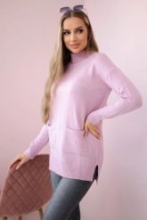 Sweter ze stójką fioletowy. Fioletowe swetry nierozpinane damskie KESI, na zimę, l, bez wzorów, z wełny, klasyczne, bez kołnierzyka, plus size, bez ramiączek. Za 178.78 zł.