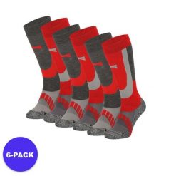 Skarpety narciarskie dla dorosłych unisex 6 par. Czerwone skarpetki damskie Xtreme, bez wzorów, z materiału. W wyprzedaży za 293.45 zł.