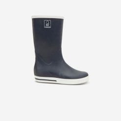 Kalosze żeglarskie Tribord 500 z kauczuku. Niebieskie kalosze damskie TRIBORD, bez wzorów, z kauczuku, bez zapięcia. Za 219.99 zł.