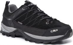 Buty trekkingowe męskie CMP Rigel Low Trekking Shoe Wp Nero/Grey r. 45 (3Q13247-73UC). Szare buty zimowe męskie CMP, bez wzorów, bez obcasa, bez zapięcia. Za 381.93 zł.