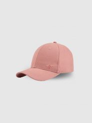 4F Czapka z daszkiem snapback uniseks - różowa XS/S (56cm). Czerwone czapki damskie 4F, bez wzorów, z bawełny, klasyczne. Za 59.99 zł.