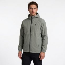 Kurtka trekkingowa męska wodoodporna AULP DOLAN rozpinana z kapturem. Zielone kurtki sportowe męskie Aulp, m, bez wzorów, z softshellu, z kapturem, trekkingowe. Za 229.99 zł.