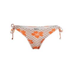 Klasyczne majtki bikini dla Kobiety MINI HULA Brązowy. Brązowe bikini Roxy, z aplikacjami, z elastanu. Za 159.99 zł.