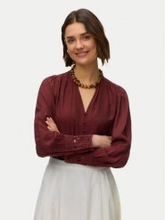 Vero Moda Koszula Irina 10338396 Bordowy Regular Fit. Czerwone koszule damskie Vero Moda, s, bez wzorów, z wiskozy, bez kołnierzyka, bez ramiączek. Za 199.99 zł.