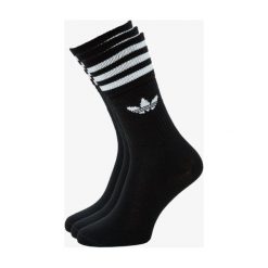 Adidas Skarpety Solid Crew Sock , czarny, rozmiar L. Czarne skarpetki damskie Adidas, bez wzorów, z bawełny. Za 59.99 zł.