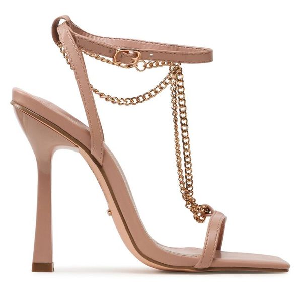 Sandały DeeZee. Czerwone sandały damskie DeeZee, bez wzorów, bez obcasa, na szpilce, bez zapięcia. Za 69.99 zł.