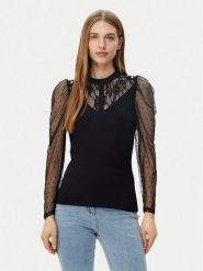 Morgan Bluzka 251-TSAGE Czarny Regular Fit. Czarne bluzki damskie Morgan, l, bez wzorów, z syntetyku, bez kołnierzyka, bez ramiączek. Za 179.99 zł.