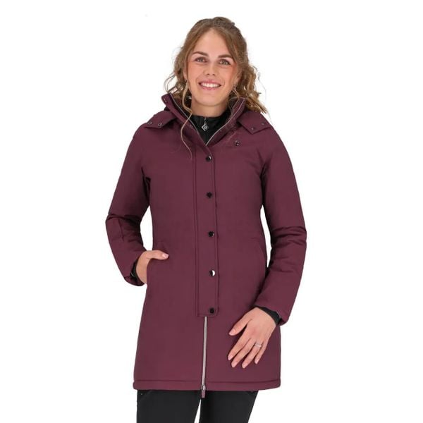 Parka dla kobiet QHP Maelynn. Czerwone parki damskie QHP, na zimę, bez wzorów, bez kaptura. Za 515.50 zł.