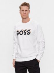 Boss Bluza Soleri 07 50507939 Biały Regular Fit. Białe bluzy męskie Boss, l, bez wzorów, z bawełny, bez ramiączek, bez kaptura. Za 509.99 zł.