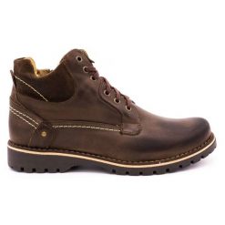 KOMODO Buty męskie ocieplane śniegowce 885 brązowe. Brązowe botki męskie bez wzorów, ze skóry, bez obcasa, bez zapięcia. Za 453.66 zł.