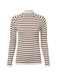 Marie Lund Sweter Kobiety wiskoza beżowy, S. Brązowe swetry nierozpinane damskie Marie Lund, s, bez wzorów, z dzianiny, bez kołnierzyka, bez ramiączek. Za 159.95 zł.