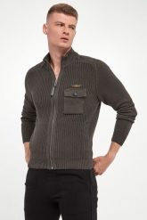 Sweter męski zapinany na zamek AERONAUTICA MILITARE. Swetry męskie Aeronautica Militare, m, bez wzorów, bez kołnierzyka, bez ramiączek. Za 979.00 zł.