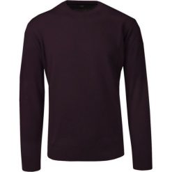 Sweter Męski Śliwkowy Wełniany, z Okrągłym Dekoltem, U-neck -HOVARD. Swetry męskie Hovard, l, bez wzorów, z tkaniny, biznesowe, bez kołnierzyka, bez ramiączek. Za 135.00 zł.