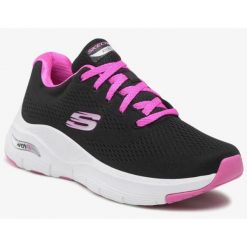 Buty Sportowe Damskie Skechers Arch Fit Wave. Czarne obuwie sportowe damskie Skechers, bez wzorów, bez zapięcia, trekkingowe. Za 341.99 zł.