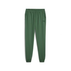 Jogging Puma Made In France. Zielone spodnie sportowe męskie Puma, l, bez wzorów, z bawełny, do biegania. W wyprzedaży za 243.00 zł.