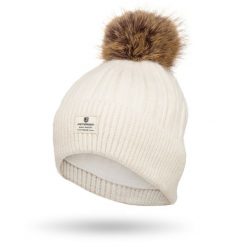 Czapka zimowa Peterson PTN HAT-09 biała. Białe czapki damskie Peterson, na jesień, bez wzorów, z futra, eleganckie. Za 37.99 zł.