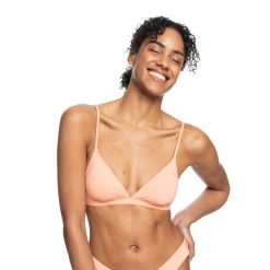 Góra od stroju kąpielowego ROXY Beach Classics TRI. Brązowe stroje kąpielowe damskie Roxy, xs, bez wzorów, z elastanu. Za 48.99 zł.