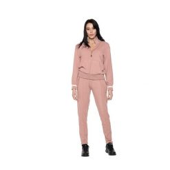 Bluza z zamek błyskawiczny na co dzień na siłownię. Brązowe bluzy damskie LEONE 1947 APPAREL, bez wzorów, z dresówki, sportowe, bez ramiączek, bez kaptura. Za 522.04 zł.