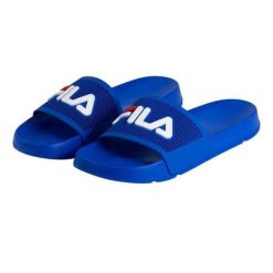 Męskie Klapki Morro Bay Spiro. Niebieskie klapki męskie Fila, bez wzorów, z gumy, z otwartym noskiem, bez zapięcia. Za 131.99 zł.