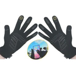 Rękawiczki rowerowe Senior Dunlop ocieplane, touchscreen. Czarne rękawiczki męskie Dunlop, bez wzorów. Za 40.99 zł.