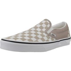 Buty VANS CLASSIC SLIP ON CHECKB Beżowy. Brązowe obuwie trekkingowe damskie Vans, z tkaniny, bez zapięcia. Za 364.99 zł.
