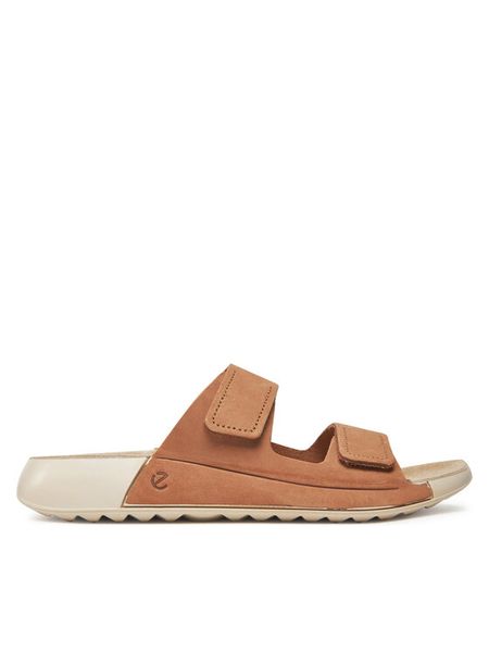 ECCO Klapki Cozmo W 20682302291 Brązowy. Brązowe klapki damskie ecco, bez wzorów, z nubiku, bez obcasa, bez zapięcia. Za 499.99 zł.