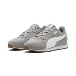 Sneakersy unisex Softride St Miler PUMA Gray Echo White Gum Beige. Białe obuwie sportowe damskie Puma, bez wzorów, bez zapięcia. Za 314.65 zł.
