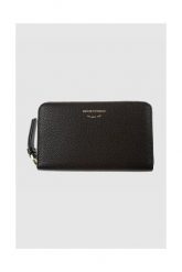 EMPORIO ARMANI Czarny portfel damski. Czarne portfele damskie Emporio Armani. W wyprzedaży za 499.99 zł.