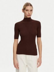 Kontatto Sweter 3M0530C Brązowy Regular Fit. Brązowe swetry nierozpinane damskie Kontatto, m, bez wzorów, z wiskozy, bez kołnierzyka, bez ramiączek. Za 179.99 zł.