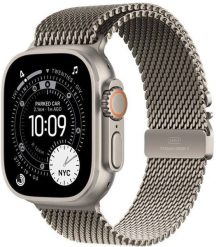 Smartwatch Apple Watch Ultra 3 GPS + Cellular 49mm Natural Titanium / Titanium Milanese Loop S Szary (MEWW4QI/A). Szare zegarki smartwatch Apple, bez wzorów. Za 4,004.13 zł.