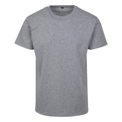 Koszulka Dla Dorosłych Unisex Basic Heather. Szare bluzki damskie BUILD YOUR BRAND, m, bez wzorów, sportowe, bez kołnierzyka, bez ramiączek. Za 65.99 zł.