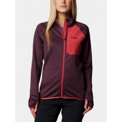 Bluza Polarowa Damska Columbia Triple Canyon Grid. Czerwone bluzy damskie Columbia, s, bez wzorów, z polaru, sportowe, bez ramiączek, bez kaptura. Za 389.00 zł.
