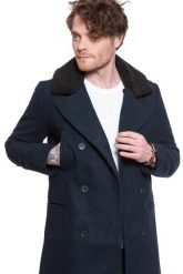 MĘSKI PŁASZCZ LEE PEACOAT SKY CAPTAIN L86RLBHY 112122770. Płaszcze męskie Lee, l, bez wzorów, bez kołnierzyka, bez kaptura. Za 329.99 zł.