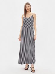 Tommy Hilfiger Sukienka letnia WW0WW41780 Granatowy Regular Fit. Niebieskie sukienki damskie Tommy Hilfiger, na lato, bez wzorów, z wiskozy, bez kołnierzyka, bez ramiączek. Za 729.99 zł.