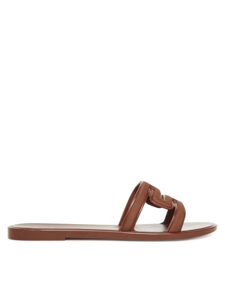 Melissa Klapki Melissa M Slide Ad M 36148 Brązowy. Brązowe klapki damskie Melissa, bez wzorów, z tworzywa sztucznego, bez obcasa, bez zapięcia. Za 229.99 zł.