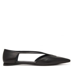 Baleriny Max Mara. Czarne balerinki damskie Max Mara, bez wzorów, bez obcasa, bez zapięcia. Za 2,479.00 zł.