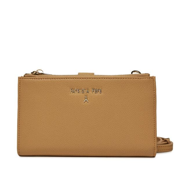 Torebka Patrizia Pepe. Brązowe listonoszki damskie Patrizia Pepe, bez wzorów, bez dodatków. Za 419.99 zł.