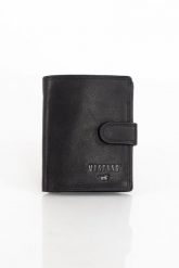 MUSTANG DENIMO HIGH WALLET MĘSKI PORTFEL SKÓRZANY NA KARTY POJEMNY BLACK RFID. Czarne portfele męskie Mustang, bez wzorów, z materiału. Za 149.99 zł.