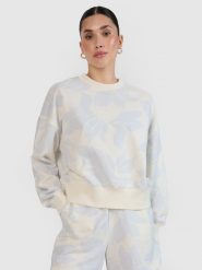 4F Bluza dresowa nierozpinana bez kaptura damska - multikolor M. Bluzy damskie 4F, m, bez wzorów, z bawełny, eleganckie, bez ramiączek, bez kaptura. W wyprzedaży za 99.99 zł.