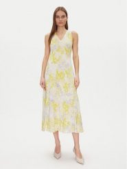 Calvin Klein Sukienka letnia Print Abstract Ecovero Vn Dress LV044B059G Żółty Regular Fit. Żółte sukienki damskie Calvin Klein, na lato, m, bez wzorów, z wiskozy, bez kołnierzyka, bez ramiączek. Za 699.99 zł.
