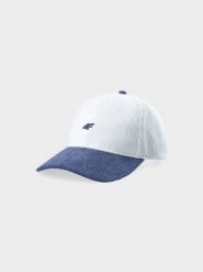 4F Czapka z daszkiem sztruksowa strapback uniseks - multikolor S/M. Czapki damskie 4F, na lato, bez wzorów, ze sztruksu, sportowe. W wyprzedaży za 39.99 zł.