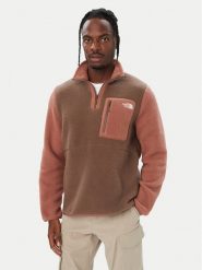 The North Face Polar Yumiori NF0A883S Brązowy Regular Fit. Brązowe bluzy sportowe męskie The North Face, m, bez wzorów, z polaru, bez kaptura. Za 399.99 zł.