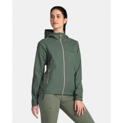 Damska kurtka outdooroowa Kilpi SONNA-W. Zielone kurtki sportowe damskie Kilpi, xs, bez wzorów, z softshellu, bez ramiączek, bez kaptura, trekkingowe. Za 289.86 zł.